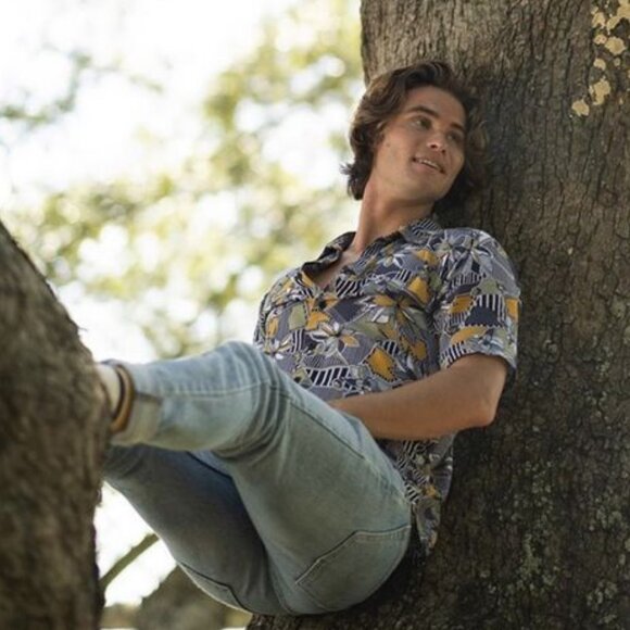 Native Youth Geo Flora Short Sleeve Button-Down Shirt ASO John B Outer Banks - Picture 8 of 8